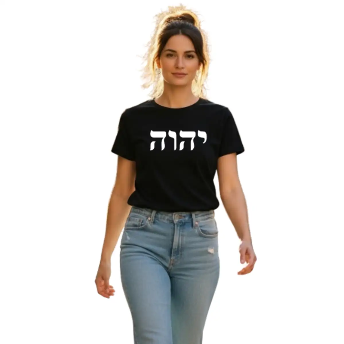 Camiseta Preta Tetragrama Hebraico - Imagem 4