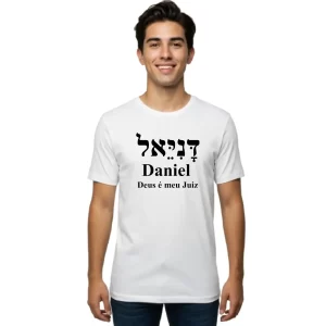 Camiseta branca Daniel Hebraico