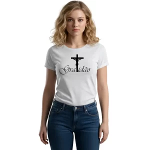Camiseta branca Gratidão 2